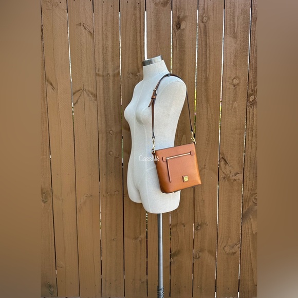 Saffiano Zip Crossbody Convertible Handbag - Picture 14 of 15